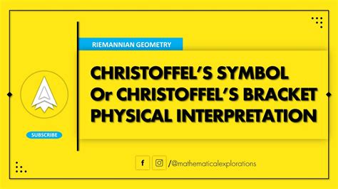 Christoffel S Symbol Christoffel S Bracket Mathematical