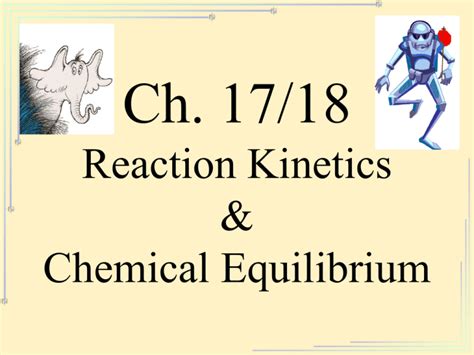 Ch 17 Reaction Kinetics