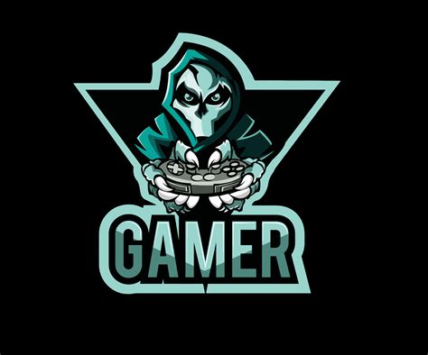 Skull Gamer Mascot Sports Mascots Colorful Collection Vector