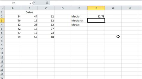 Cómo calcular la moda en Excel fórmula y pasos