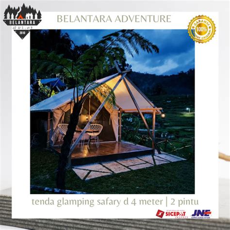 Jual Tenda Glamping Kayu Etnik Series Penginapan Resort Mewah Alam