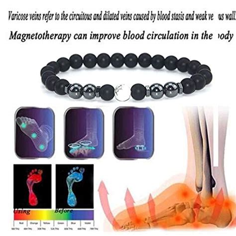 Anti Swelling Black Obsidian Anklet 4pcs Black Obsidian Anklet