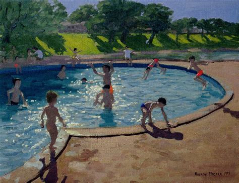 Swimming Pool Painting by Andrew Macara - Fine Art America