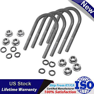 New Trailer U Bolt Kit For 5200 7000lbs 3 Round Axle 7 Long 1 2 Dia