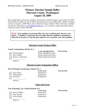 Fillable Online Sample Ballot Final Doc Fax Email Print Pdffiller