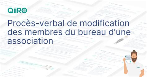 Procès verbal de modification des membres du bureau d une association