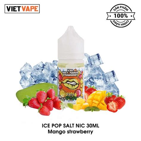 Iced Pop Mango Strawberry Salt Nic Ml Tinh D U Vape M