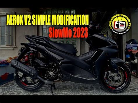 Yamaha Aerox Version Black Raven Matte Black Slowmo Simple