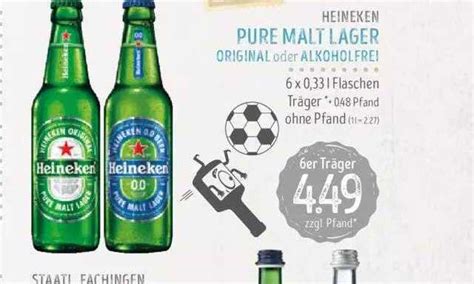 Heineken Pure Malt Lager Original Oder Alkoholfrei Angebot Bei Edeka