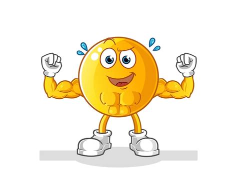 Premium Vector Emoticon Muscular Illustration