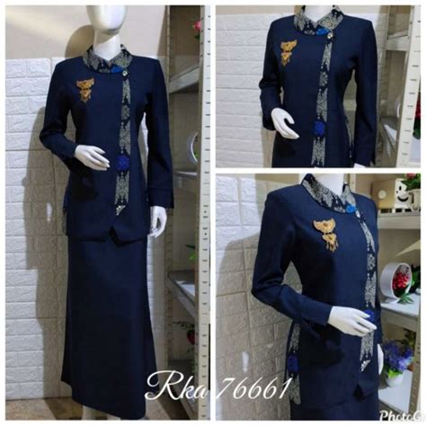 Jual Seragam Pdh Biru Dongker Rok A Seragam Navy Wanita Baju Kerja