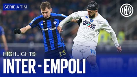 Inter Empoli Highlights Serie A Youtube