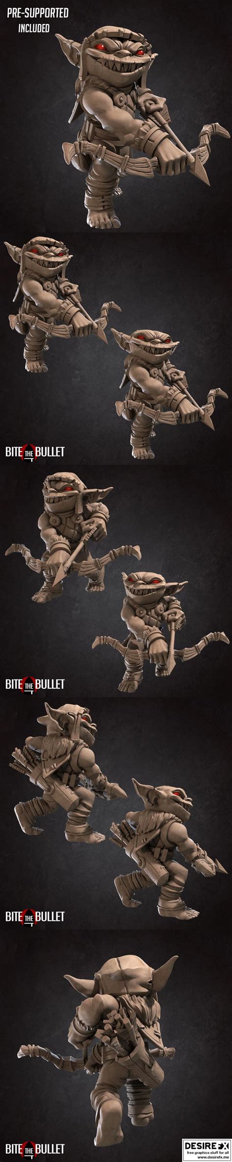 Desire Fx D Models Bite The Bullet Goblin Archer D Print Model