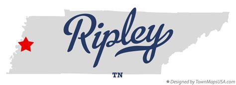 Map of Ripley, TN, Tennessee