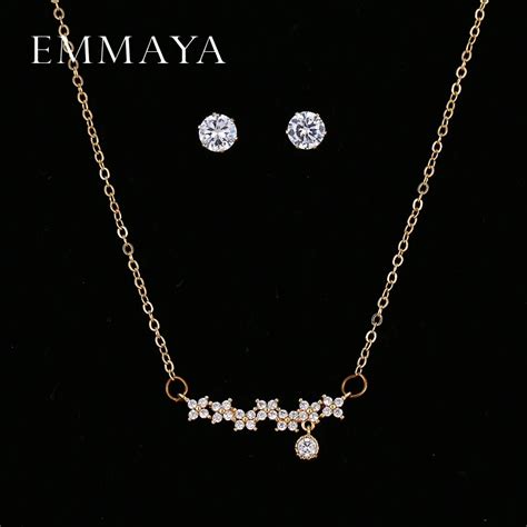 Emmaya Conjunto De Brincos De Cristal Da Moda Conjunto De Joias Em