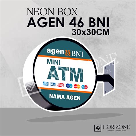 Jual Neon Box Akrilik Agen 46 BNI 30x30 Cm Shopee Indonesia