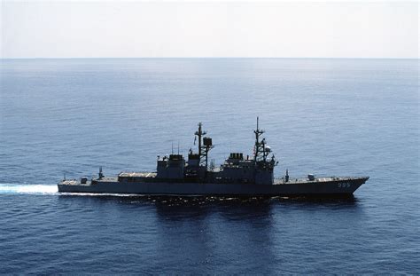 An Aerial Starboard Beam View Of The Guided Missile Destroyer USS SCOTT