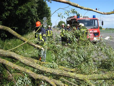 Erste Sturmsch Den Stra E Durch Baum Blockiert Regionalheute De