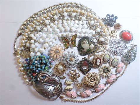 Lot Of Pieces Of Vintage Costume Jewelry Most By Deniseleesgems