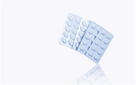Statins tablets pill in white blister pack for light resistance