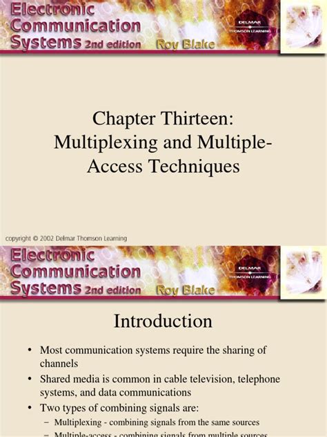 Chapter Thirteen Multiplexing And Multiple Access Techniques Pdf