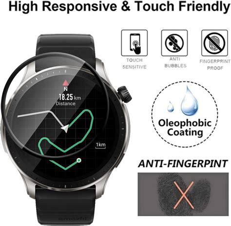 3X 3D Schutzglas Glasfolie für Amazfit GTR 4 Panzerfolie Display Full