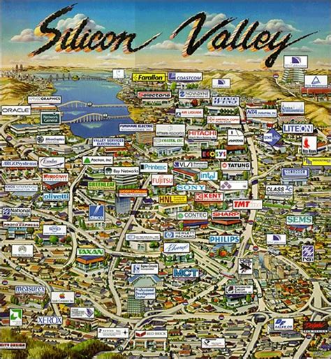 Map Of Companies In Silicon Valley - Map Of Stoney Lake