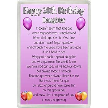 Happy 20th Birthday Daughter Poem Jumbo Fridge Magnet Ideal Birthday ...