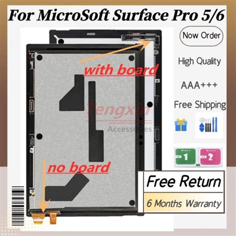 Original Quality LCD For Microsoft Surface Pro 5 Pro 6 1807 Touch