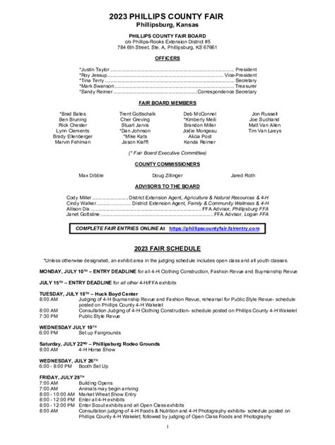 Fillable Online K State Research And Extension Phillips Rooks