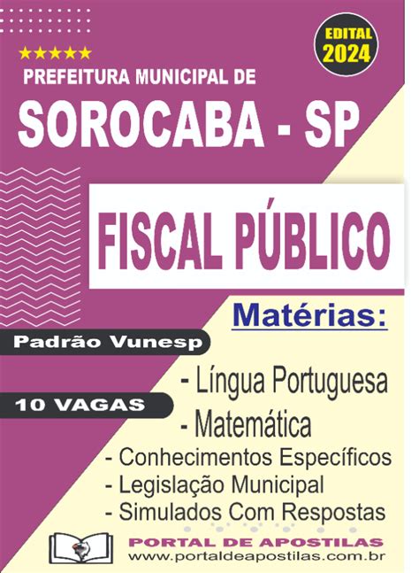 Apostila Da Prefeitura De Sorocaba Fiscal P Blico