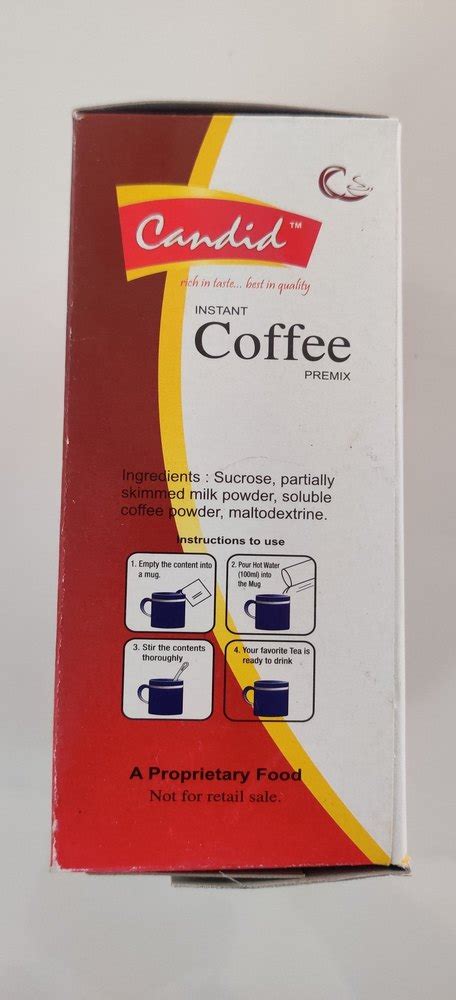 Candid Instant Coffee Premix Sachets Pack Size Nos Per Box At Rs