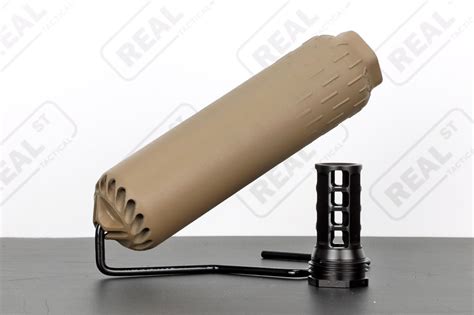 Huxwrx Flow 762 Ti Suppressor 762nato Titanium Fde With Muzzle Brake