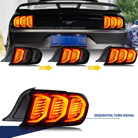 Inginuity Time Led Tail Lights For Ford Mustang 2015 2022 Gt Shelby Ba