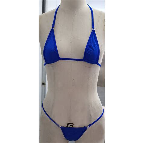 Damen Mini Bikini Bh Mikro Tanga Set Tanga Dessous Bademode Unterw Sche