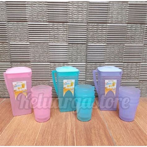 Jual Hw Teko Set Gelas Plastik Eskan Set Gelas Pcs Teko Mini Picnic