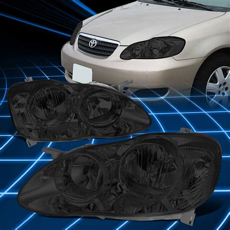 Fit 2003 2008 Toyota Corolla Headlight Head Lamps W LED Kit Slim Style