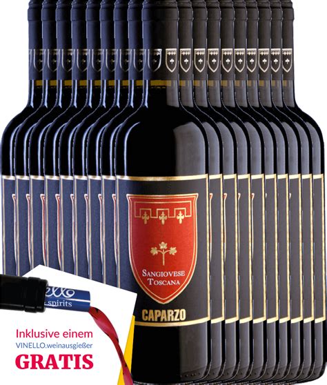 18er Vorteils Weinpaket Sangiovese Toscana IGT 2021 Caparzo Bei