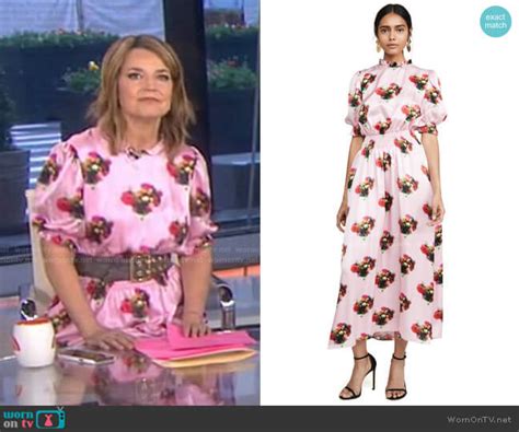 Wornontv Savannahs Pink Floral Dress On Today Savannah Guthrie