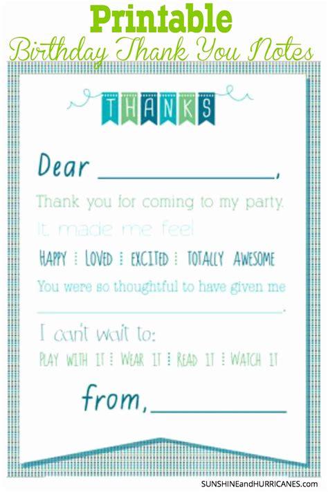 Printable Thank You Note Template Unique 25 Beautiful Printable Thank ...