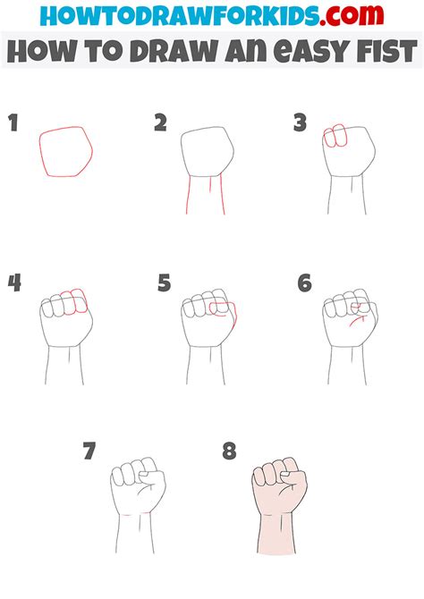 How to Draw an Easy Fist - Easy Drawing Tutorial For Kids