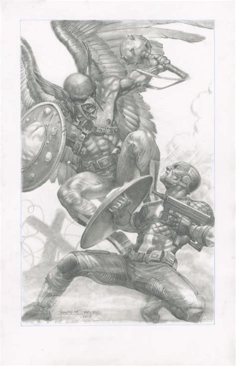 Hawkman Vs Captain America By Rags Morales Comic Book Artists Comic