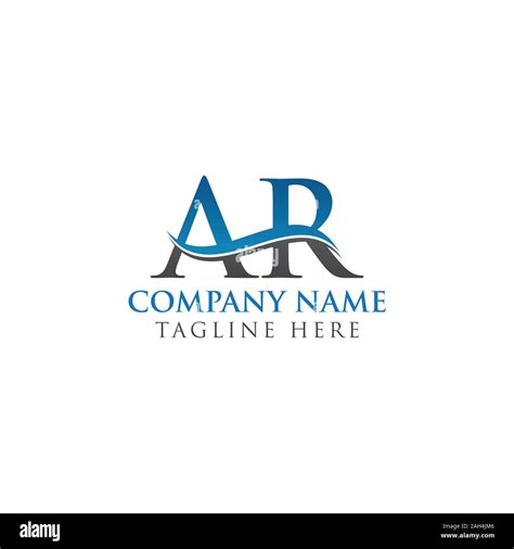 AR Letter Logo With Creative Modern Business Typography Vector Template