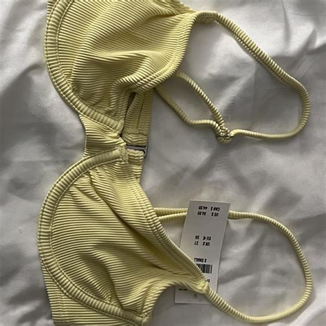 Hollistet Gilly Hicks Bikini Top Yellow XS NWT Depop