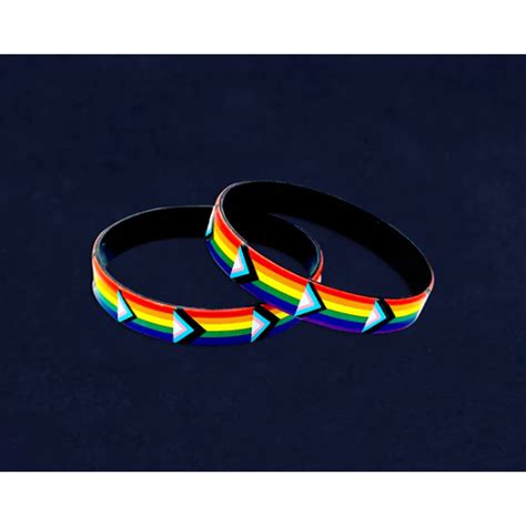 Quasar Progress Flag Silicone Bracelet Sweet Adult