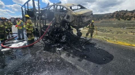 Emergency Crews Respond To I 80 Semi Fire Perform Life Saving Measures