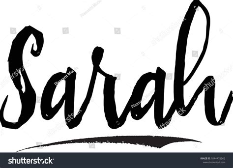 Sarahfemale Name Modern Brush Calligraphy Cursive Stock Vector (Royalty Free) 1844478562 ...