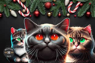 Christmas Cats PNG Collection Graphic By Hassas Arts Creative Fabrica