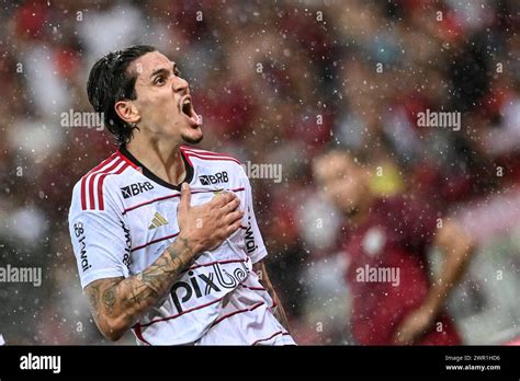 Rio Brazil March Pedro Player In Match Between Fluminense