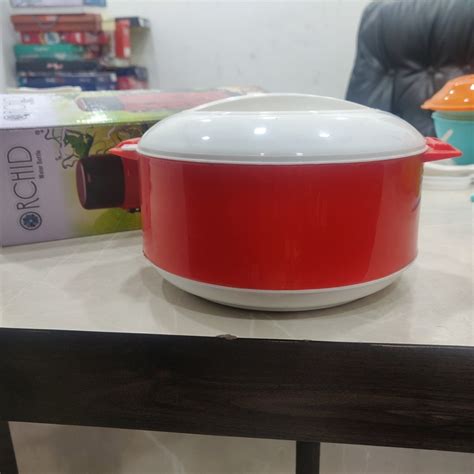 Red Plastic OreoPlast Hotmeal Chef Insulated Casserole For Home